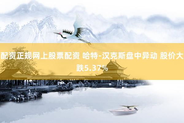 配资正规网上股票配资 哈特-汉克斯盘中异动 股价大跌5.37%