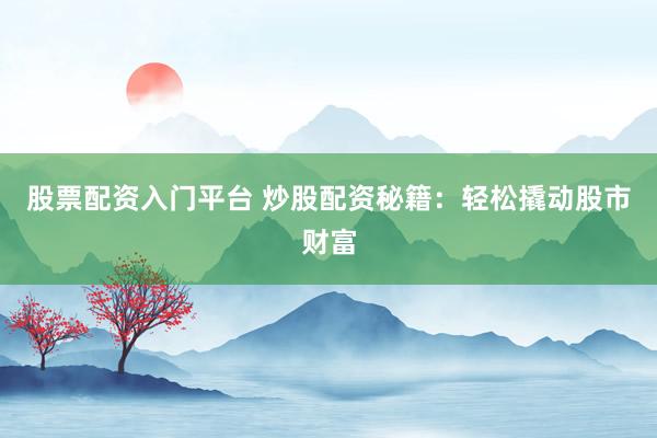 股票配资入门平台 炒股配资秘籍：轻松撬动股市财富